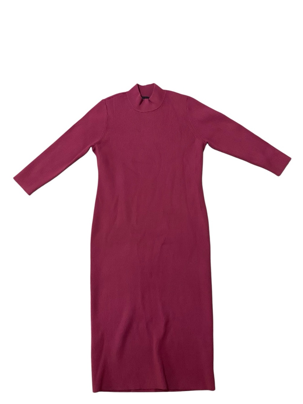 Hatch Maternity Raspberry ribbed midi sweater dress size XL